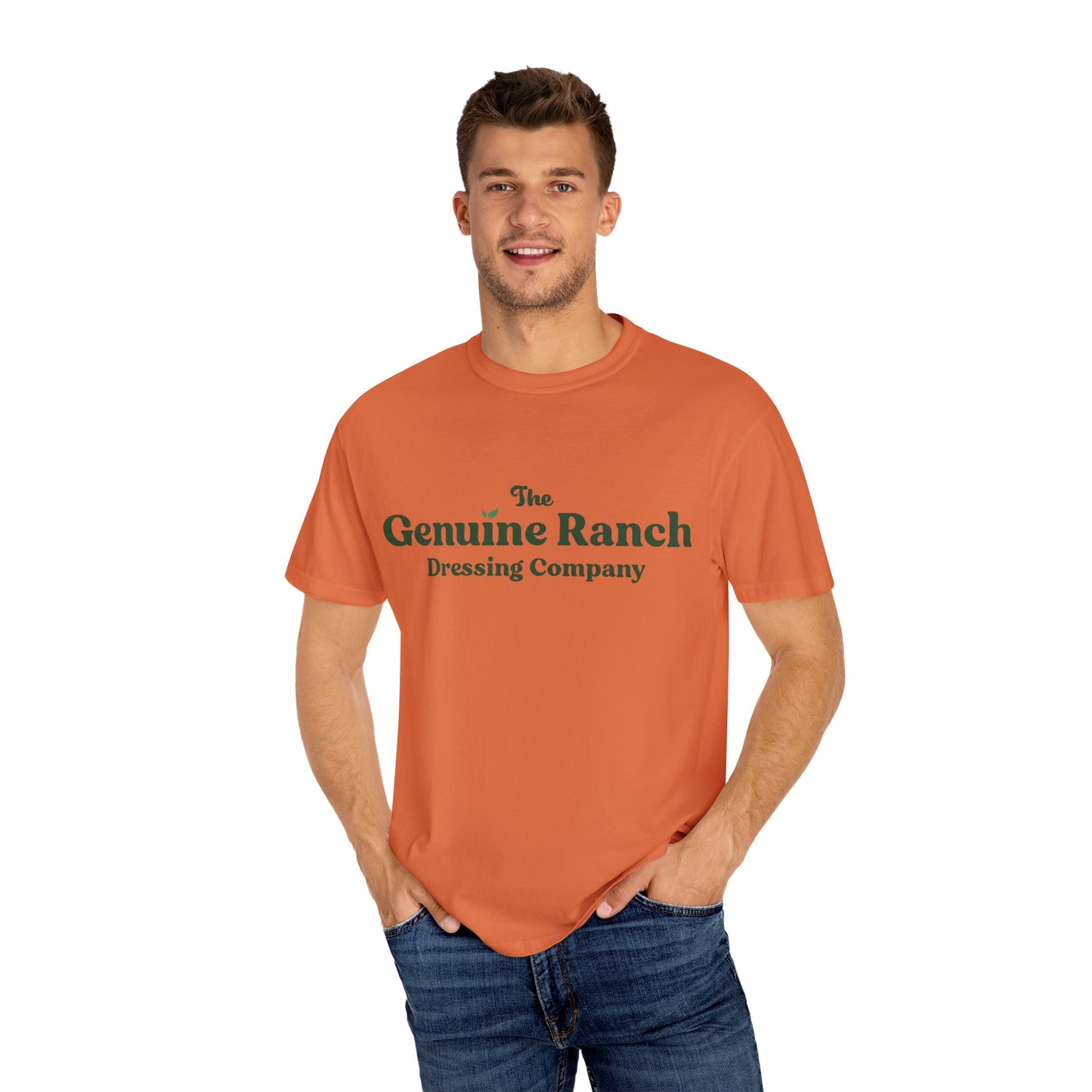 Genuine Ranch Unisex Garment-Dyed T-shirt - Casual Farmhouse Style 2 logo