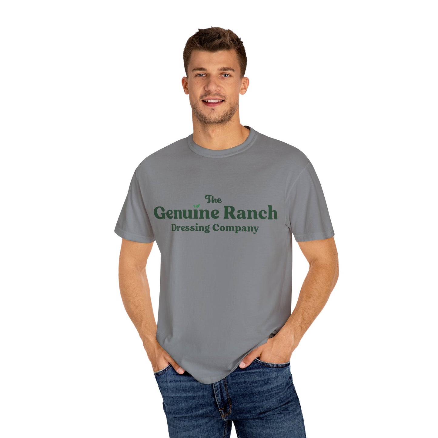 Genuine Ranch Unisex Garment-Dyed T-shirt - Casual Farmhouse Style 2 logo