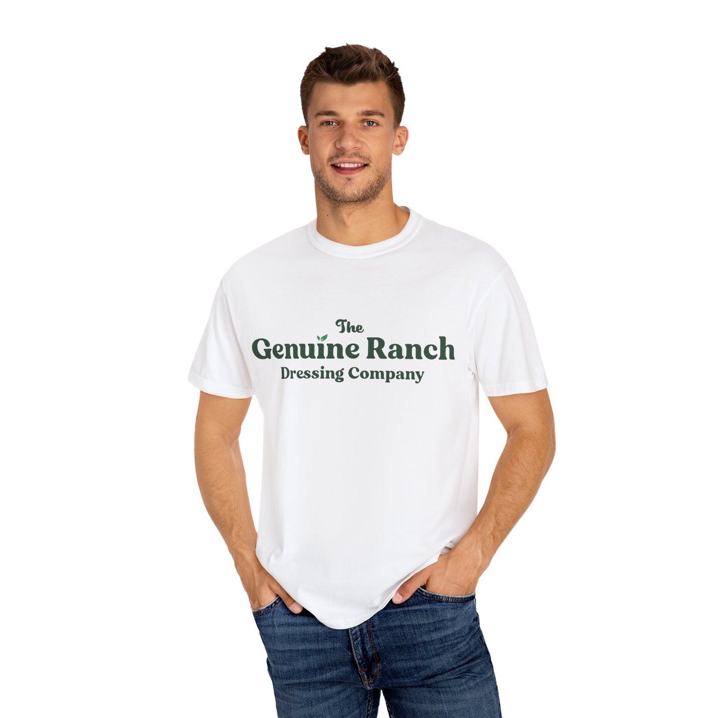 Genuine Ranch Unisex Garment-Dyed T-shirt - Casual Farmhouse Style 2 logo