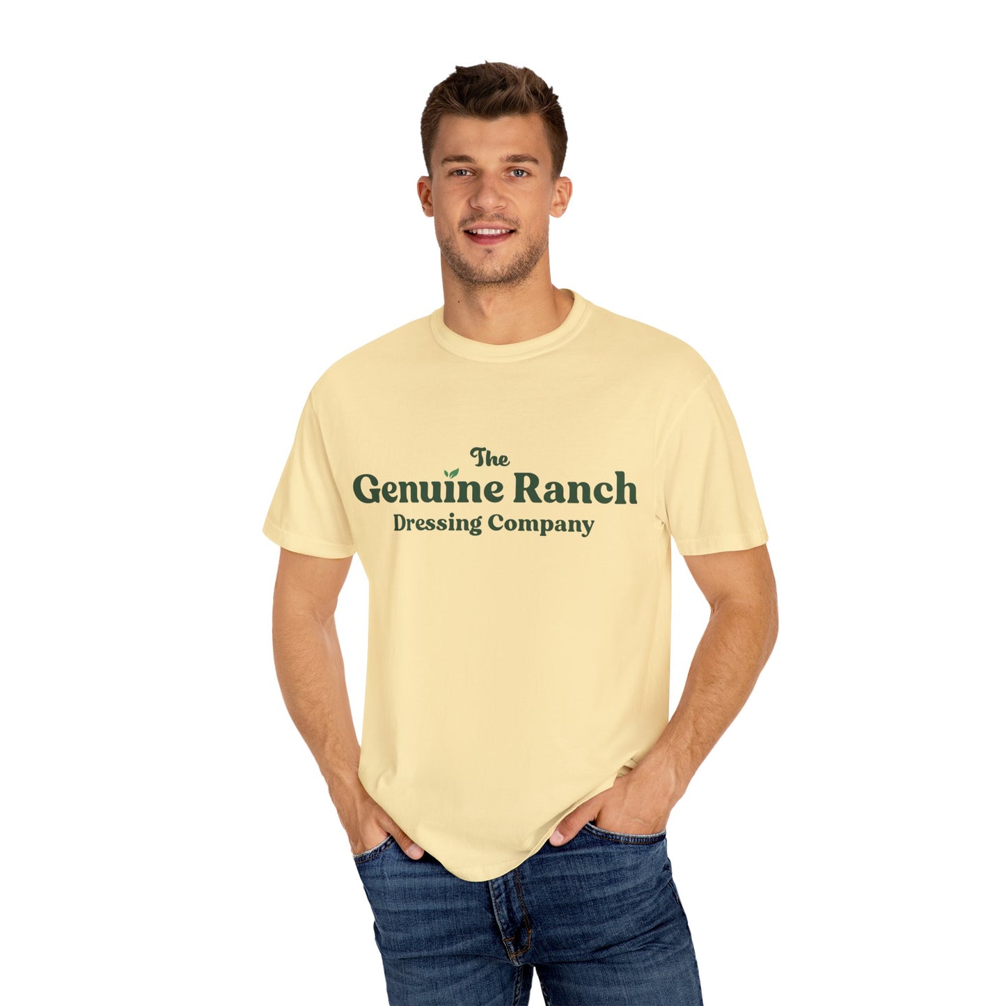 Genuine Ranch Unisex Garment-Dyed T-shirt - Casual Farmhouse Style 2 logo