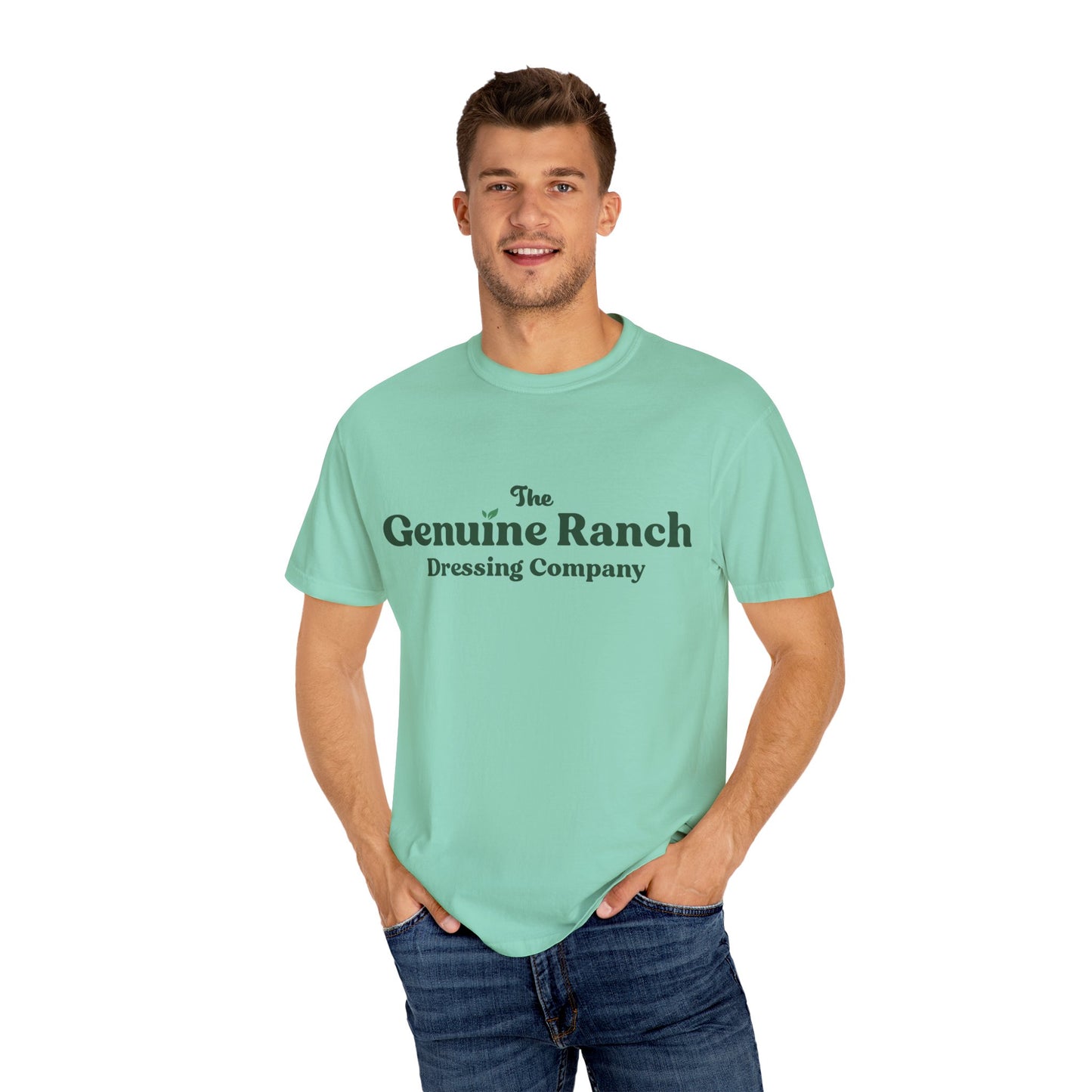 Genuine Ranch Unisex Garment-Dyed T-shirt - Casual Farmhouse Style 2 logo